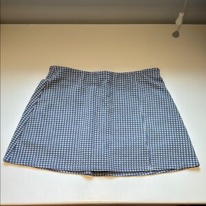 American Eagle Classic Blue and White Checkered Skirt